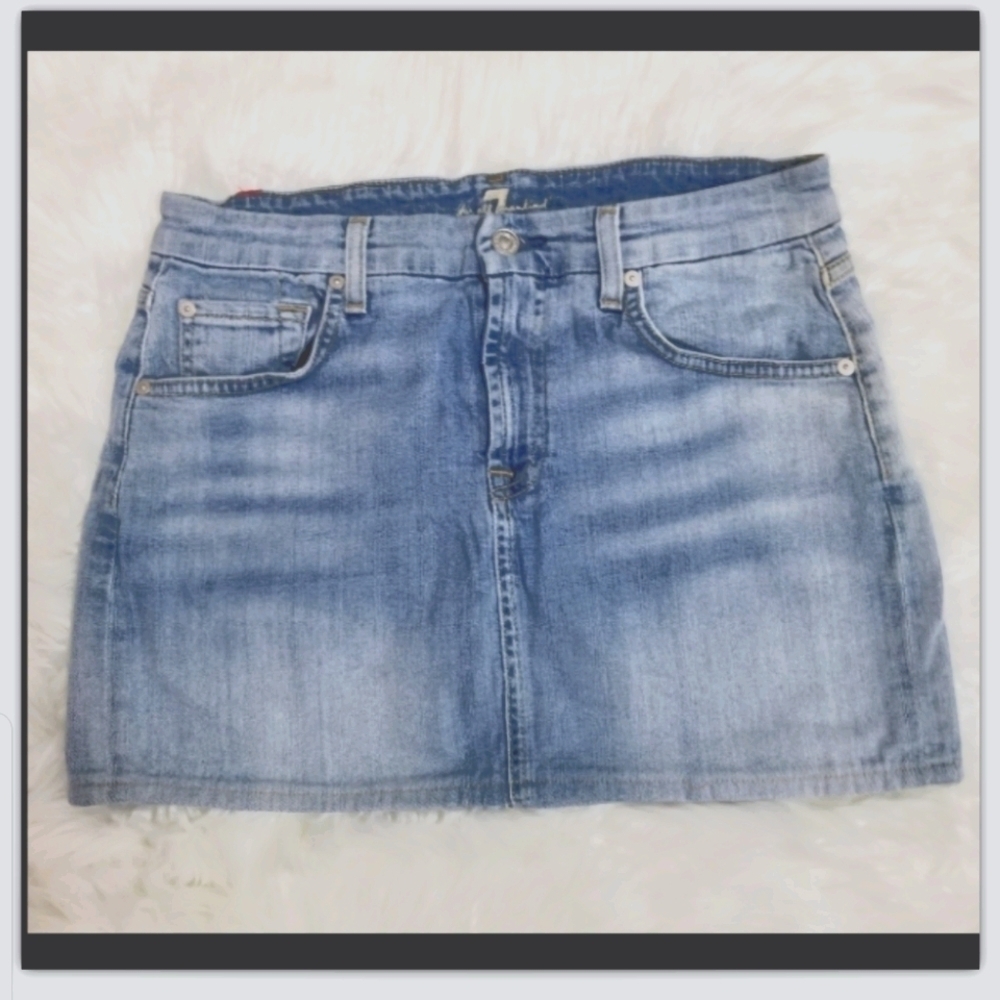 7 for all mankind mini skirt size 28